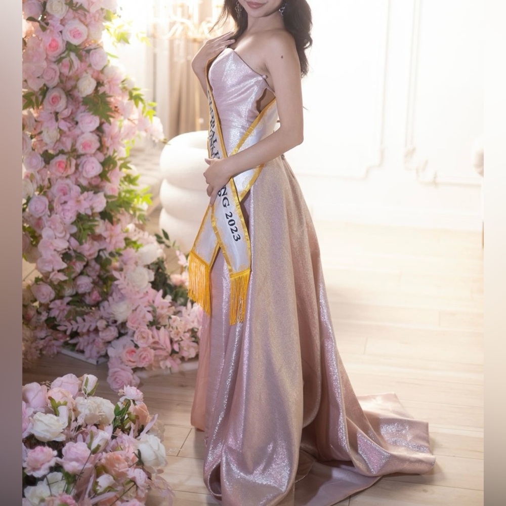 Elegant Pink Evening Gown